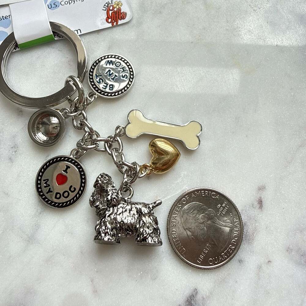 LittleGifts Cocker Spaniel Keychain with Charms
